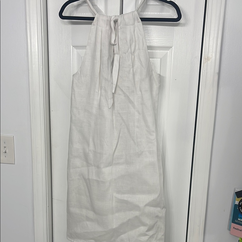 Elegant White Halter Dress
